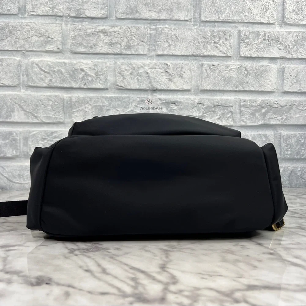 Tory Burch Ella Nylon Backpack In Black - Picture 7 of 13